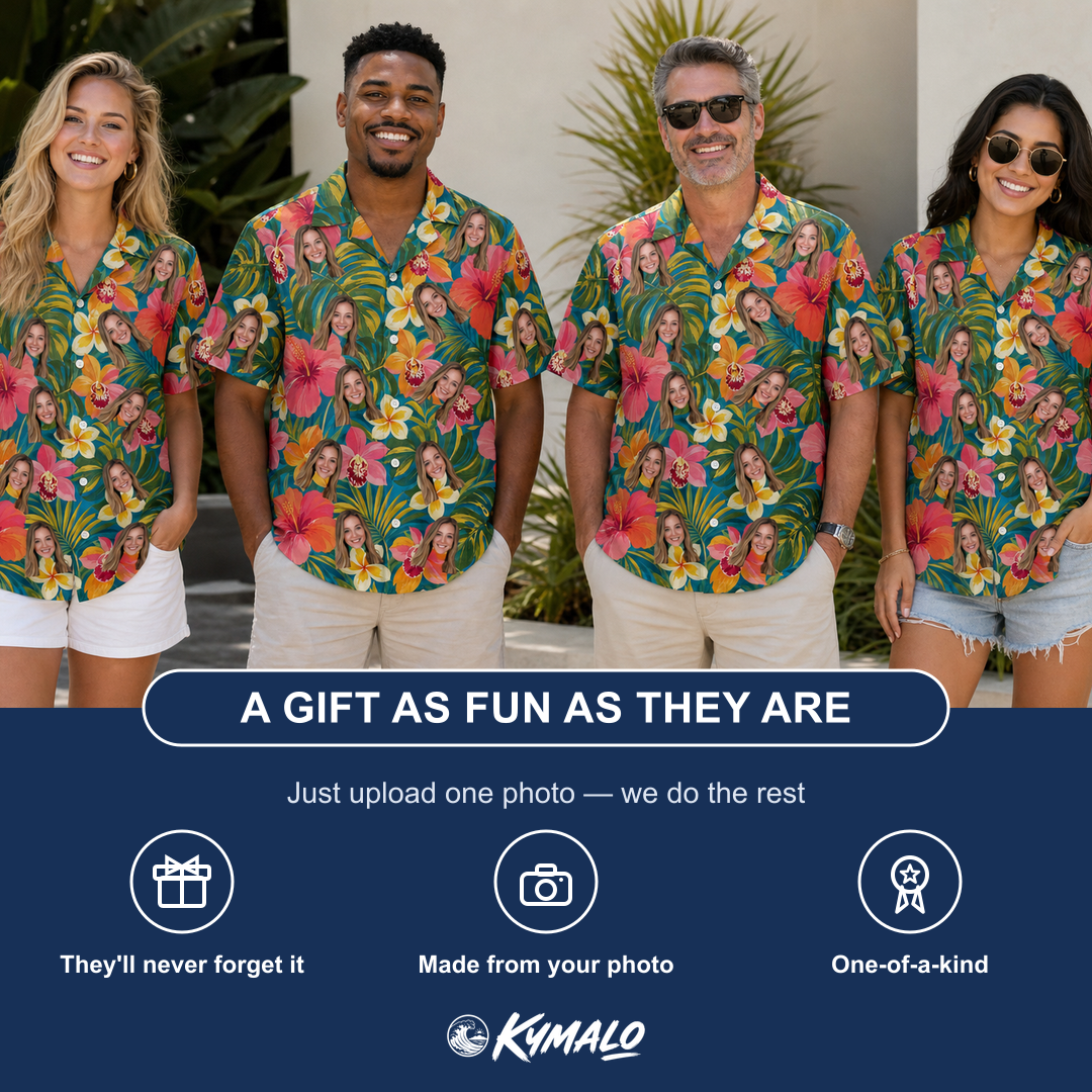 Tropical Plumeria Custom Face Hawaiian Shirt - 2