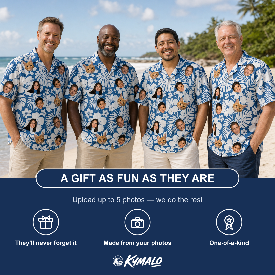 Men's Floral Frond Frenzy Custom Face Hawaiian Shirt - 2