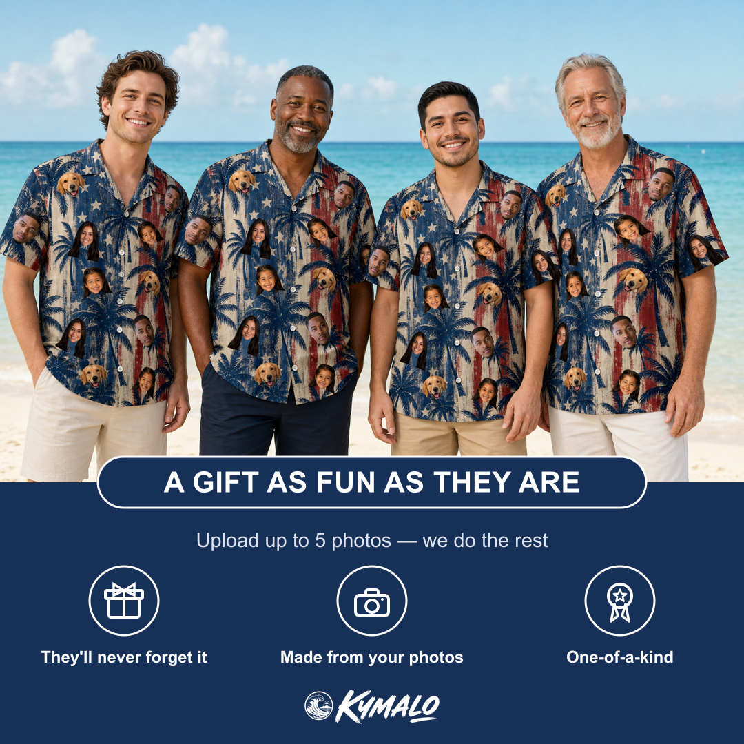 Men's Frond Flower Fizz Custom Face Hawaiian Shirt - 2