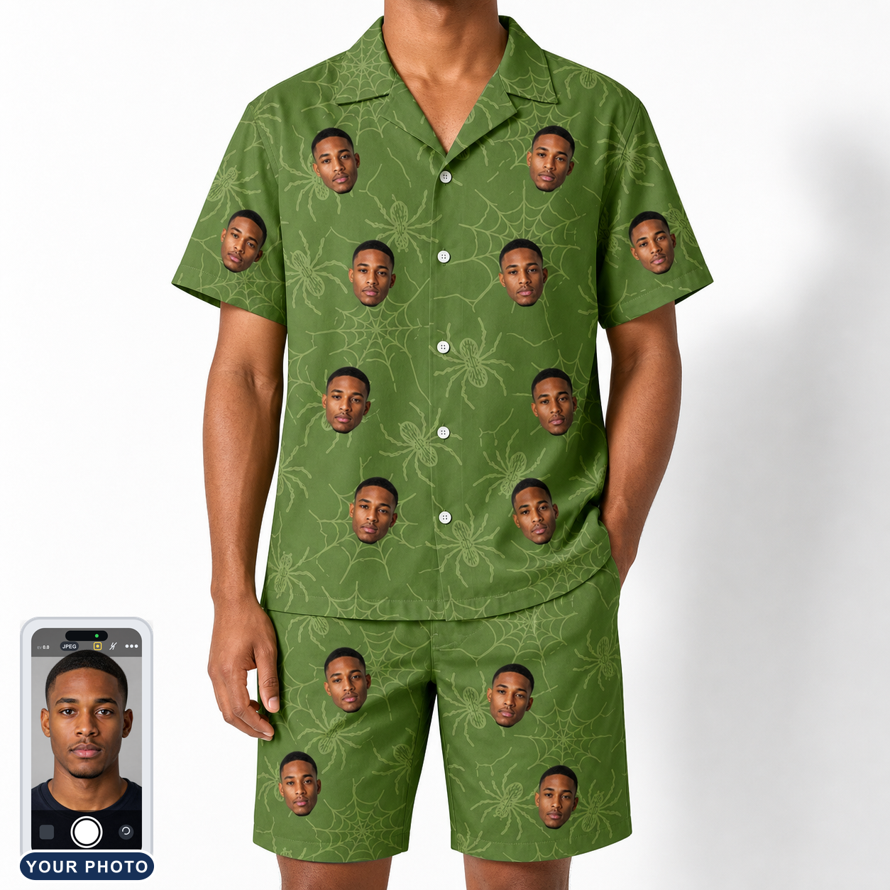 Men's Chitin Chicanery Custom Face Shirt & Shorts Set