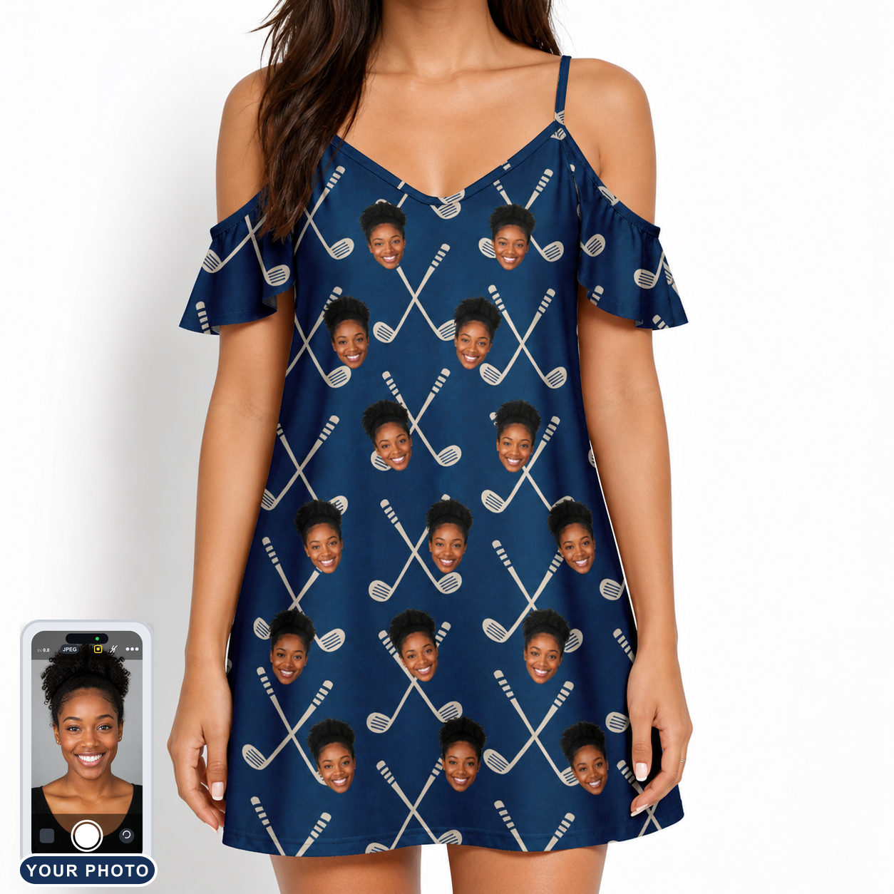 Women's Swing Crossroads Custom Face Off-Shoulder Dress