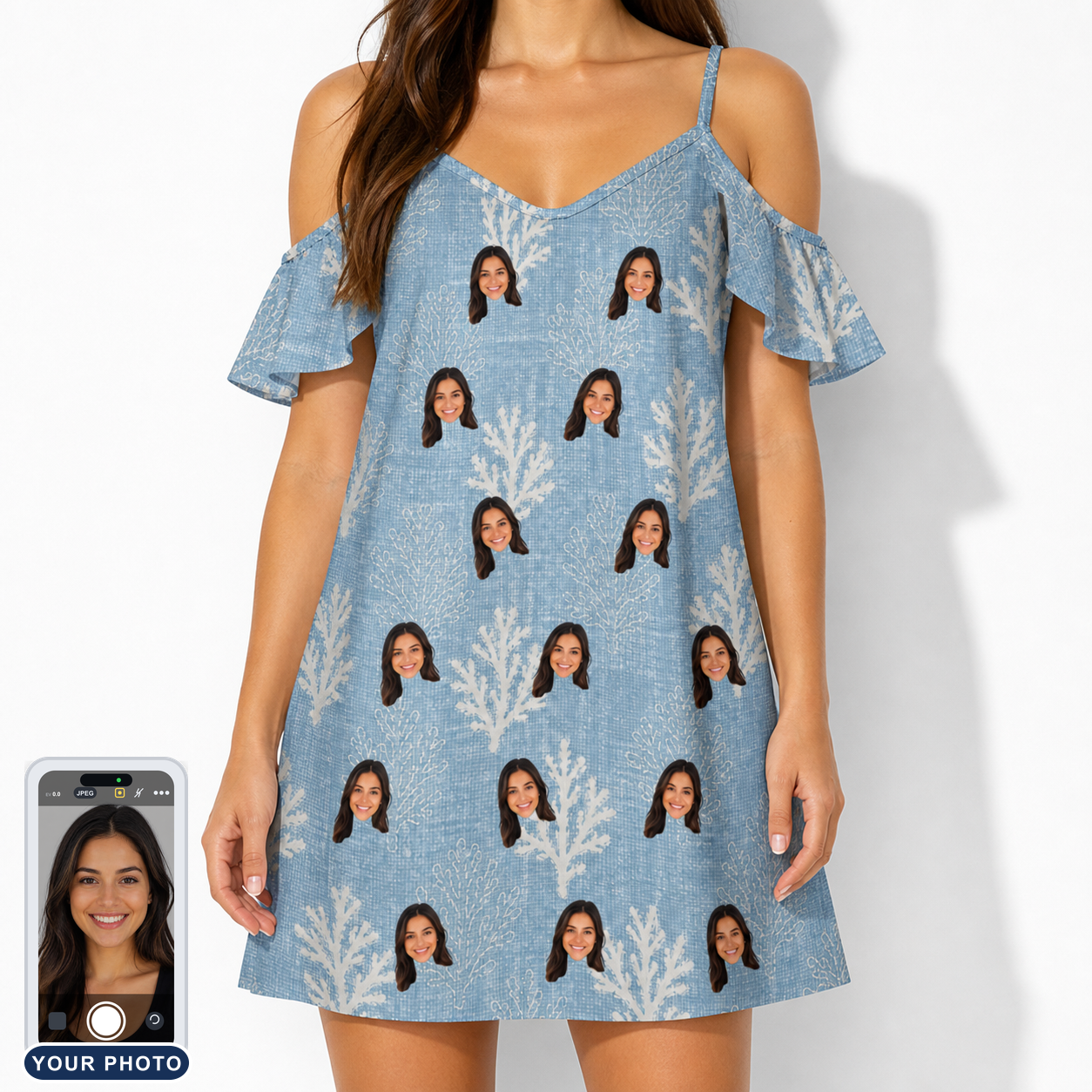 Women's Polyp Parade Custom Face Off-Shoulder Dress