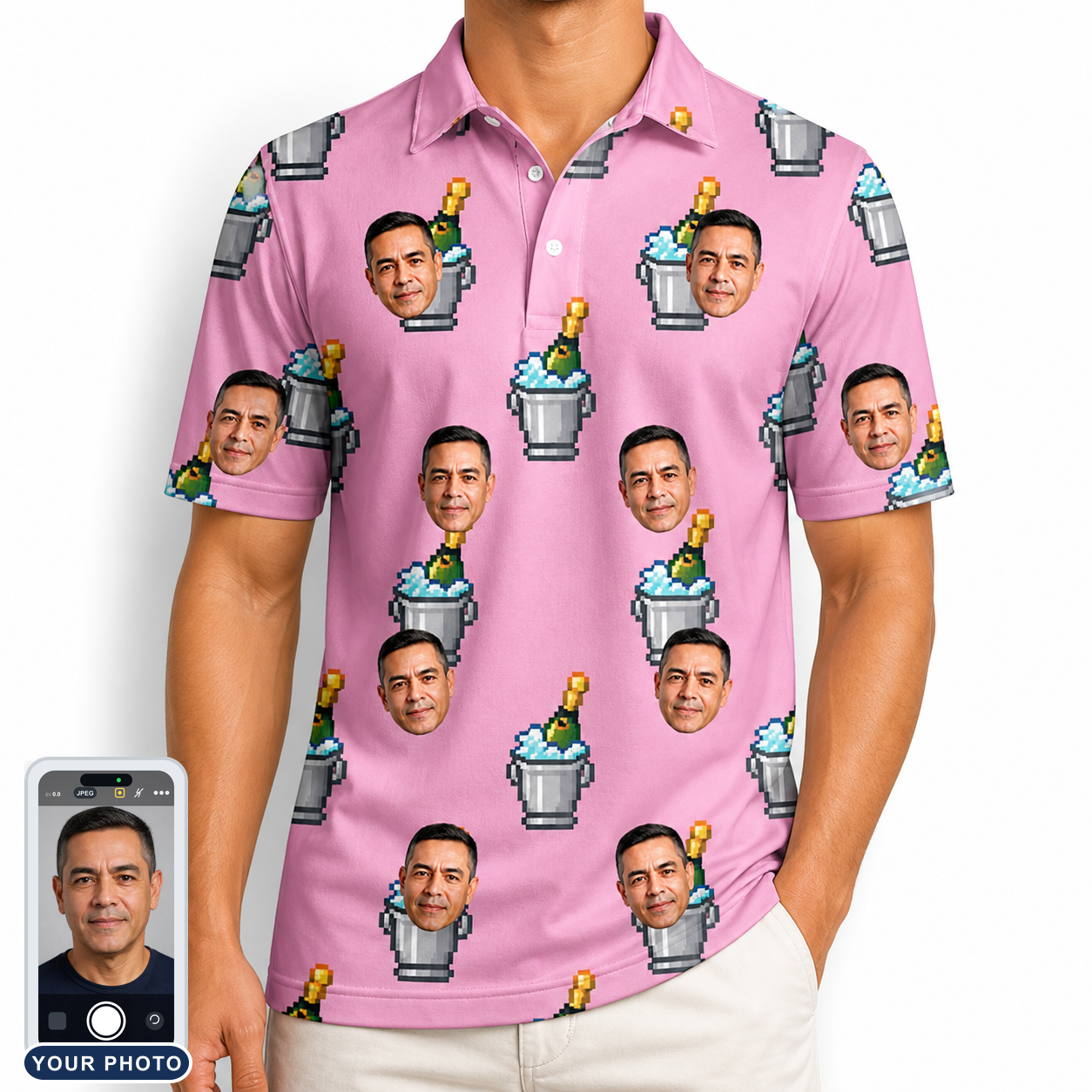 Men's Last Toast Custom Face Polo Shirt