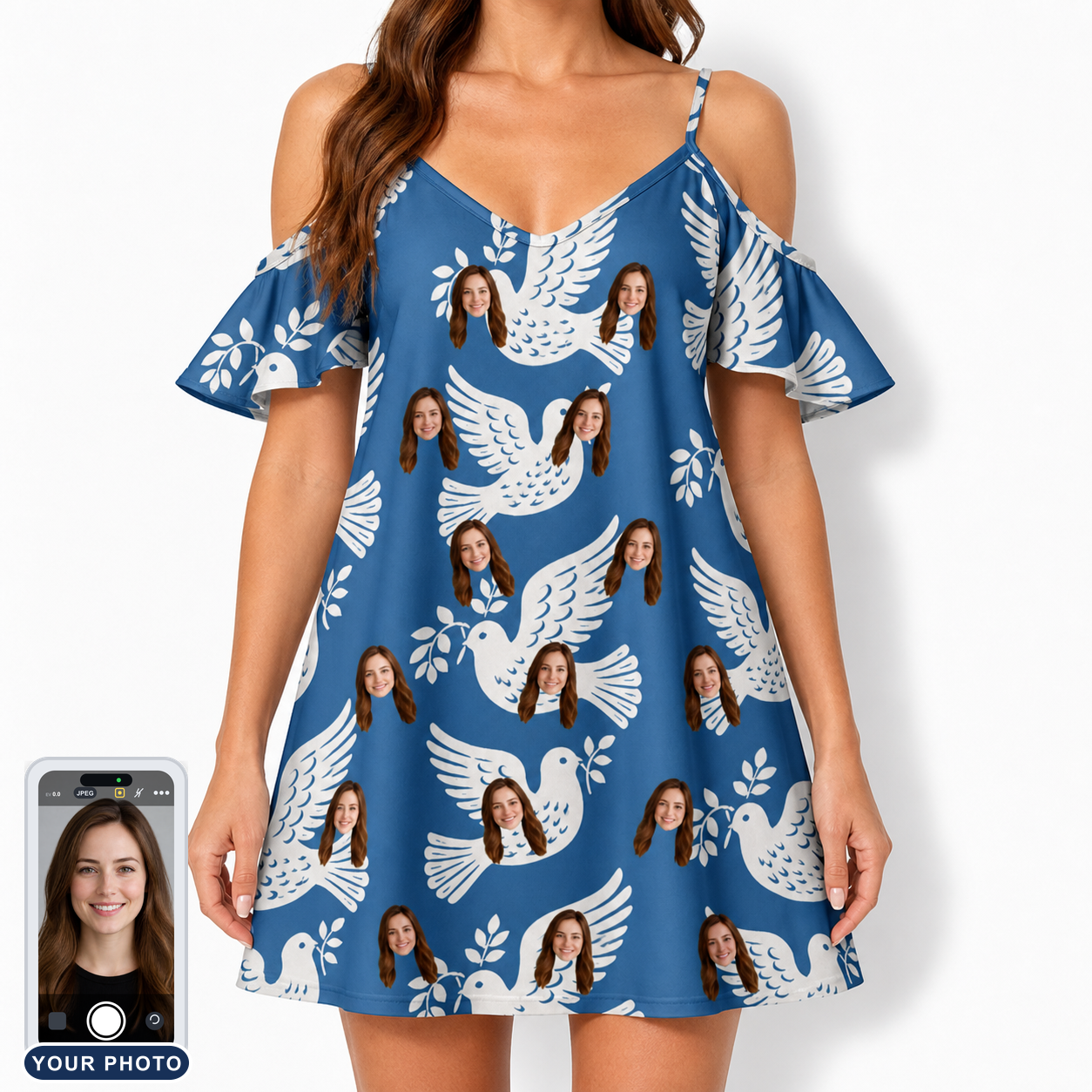 Women's Pearlwing Promise Custom Face Off-Shoulder Dress