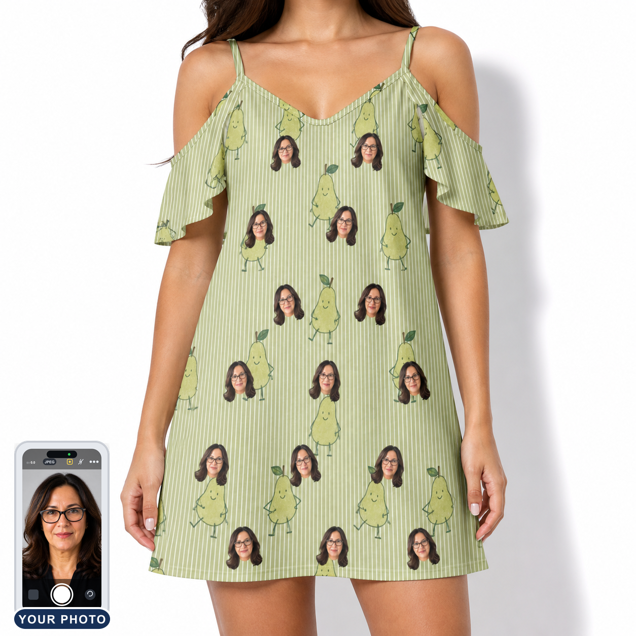 Women's Pyrus Pizzazz Custom Face Off-Shoulder Dress