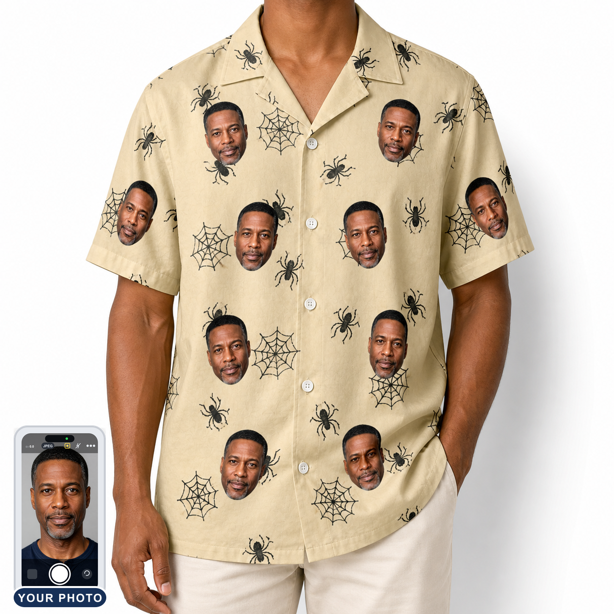 Men's Sinister Strands Custom Face Hawaiian Shirt