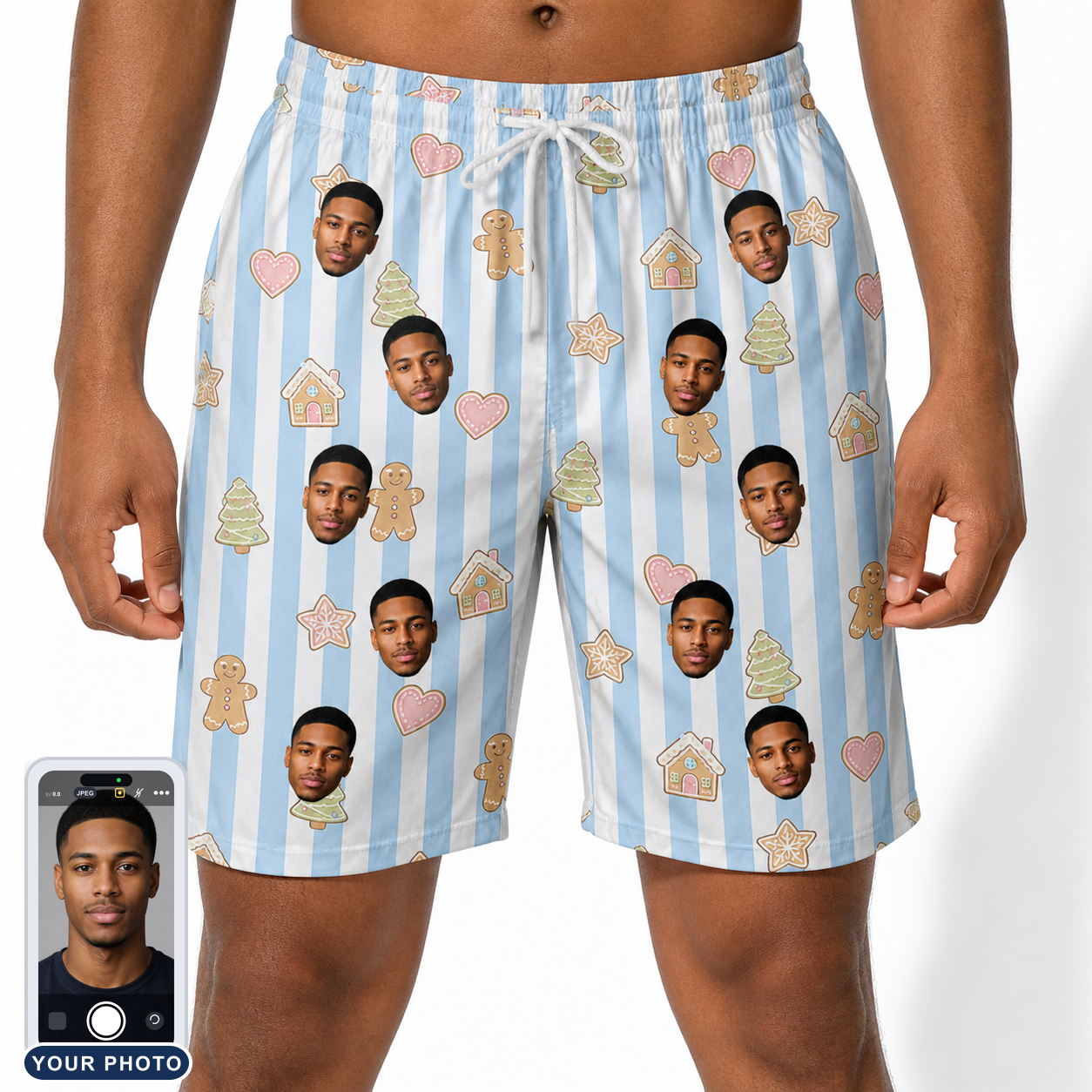 Men's Spice Sprites Custom Face Beach Shorts