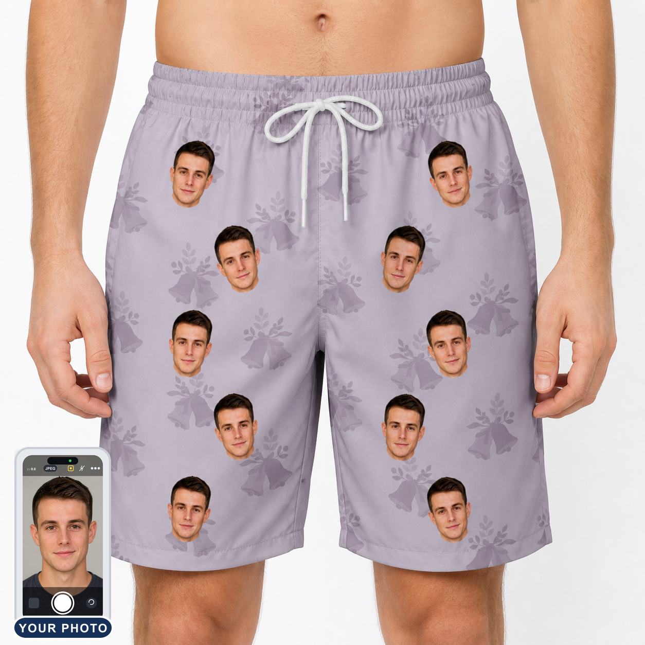 Men's Coquina Concerto Custom Face Beach Shorts