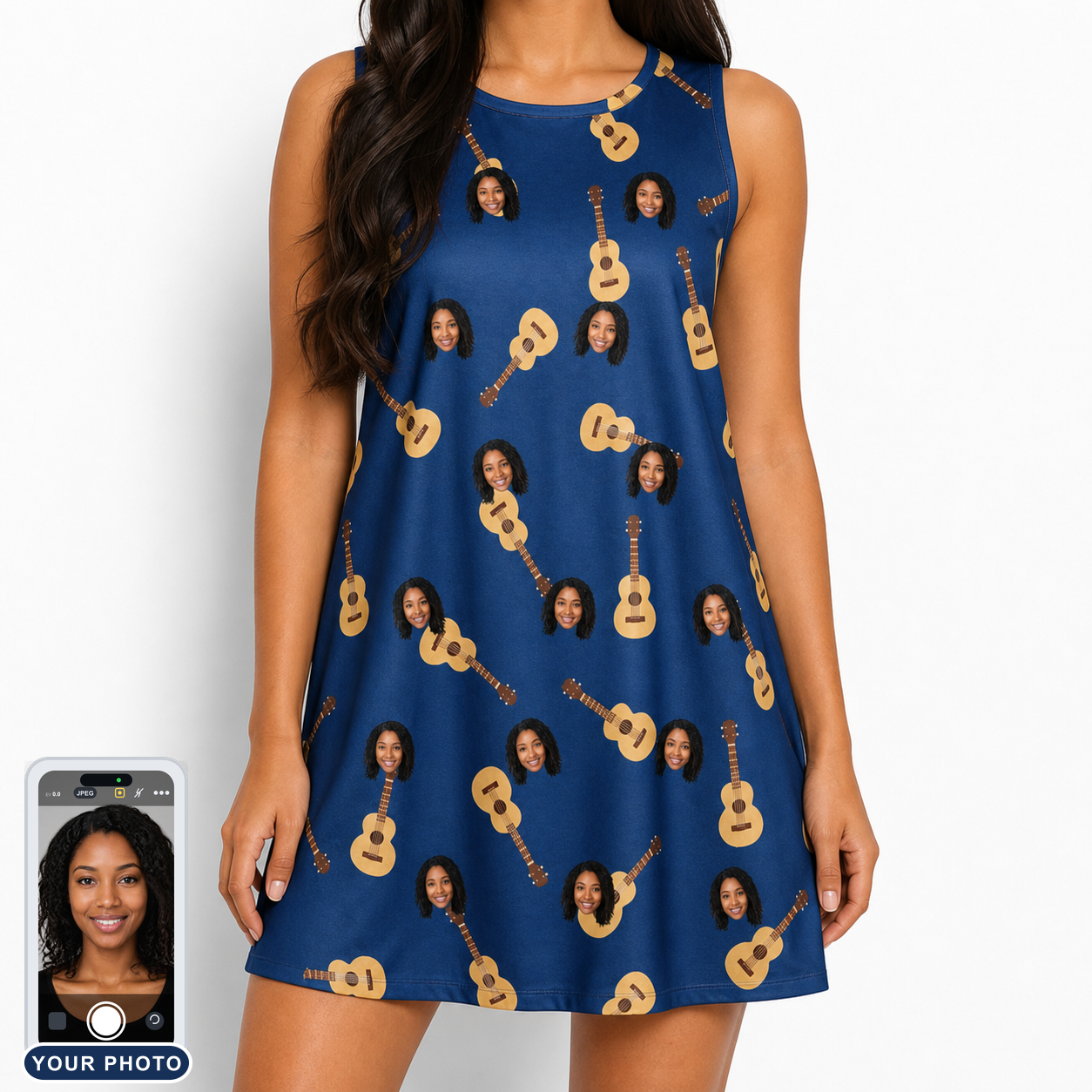 Women's Father Fretwork Custom Face Tank Dress