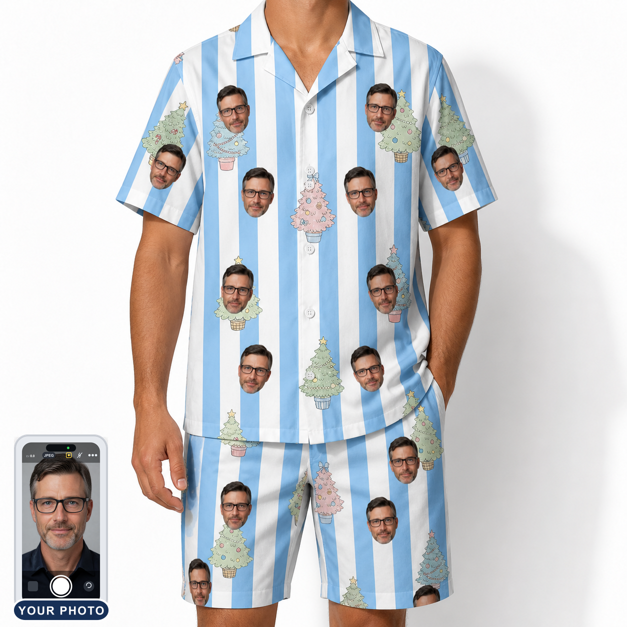 Men's Bauble Ballet Custom Face Shirt & Shorts Set