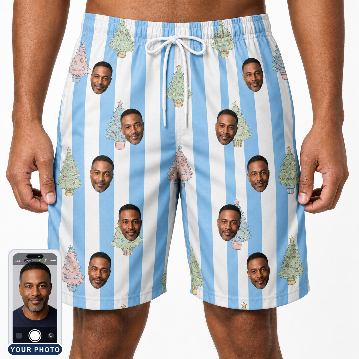 Men's Bauble Ballet Custom Face Beach Shorts