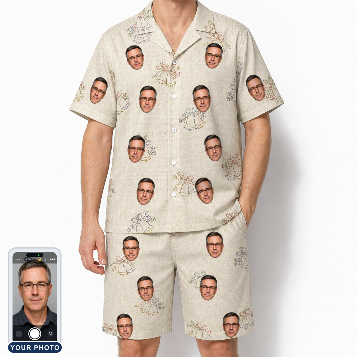 Men's Tolling Tides Custom Face Shirt & Shorts Set