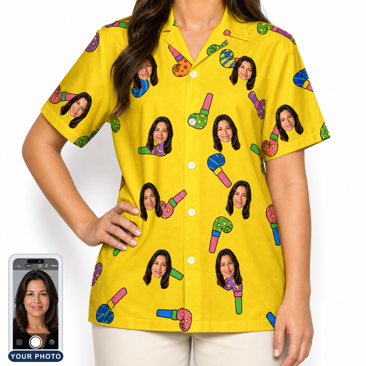 Women's Blowout Bonanza Custom Face Hawaiian Shirt