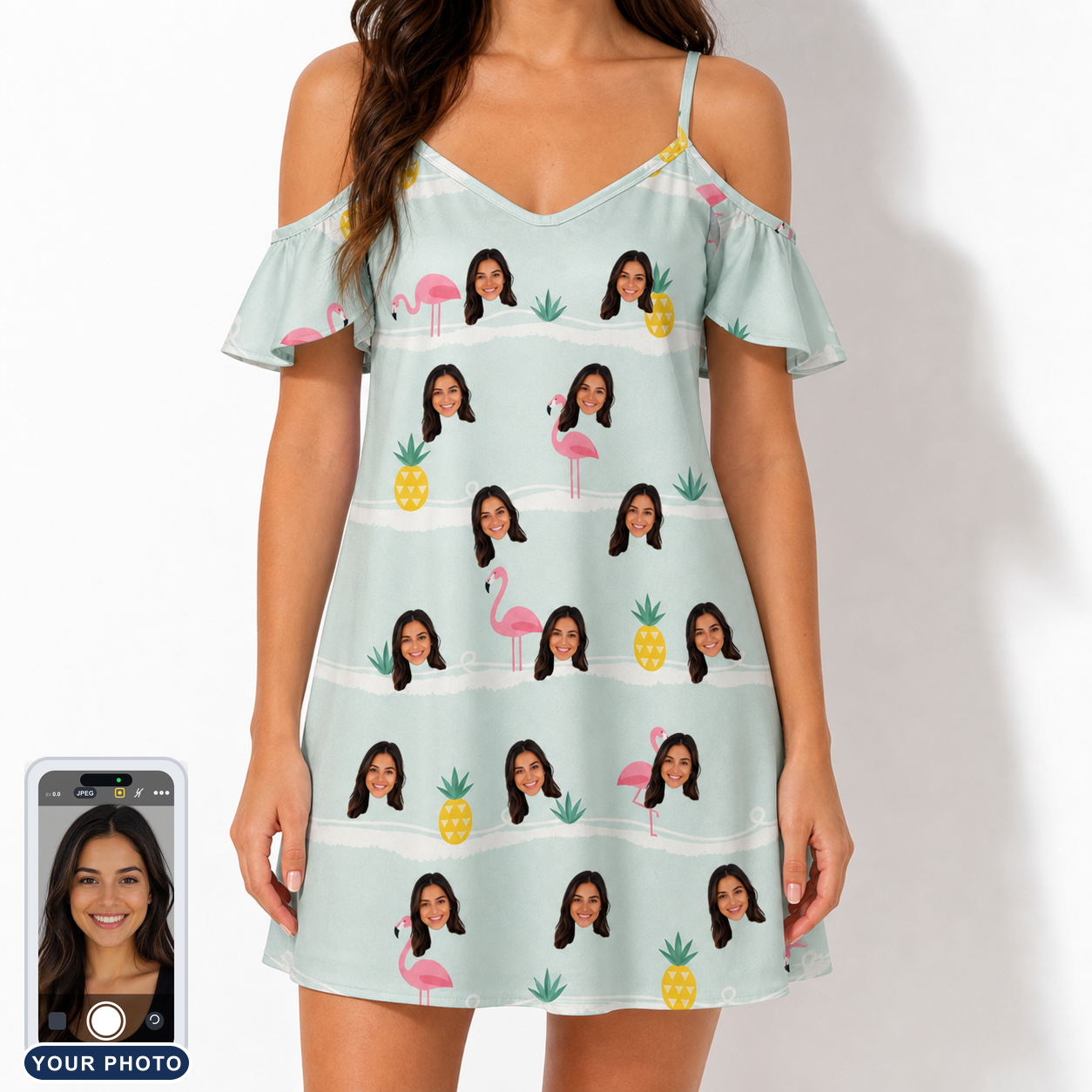 Women's Bromeliad Ballet Custom Face Off-Shoulder Dress