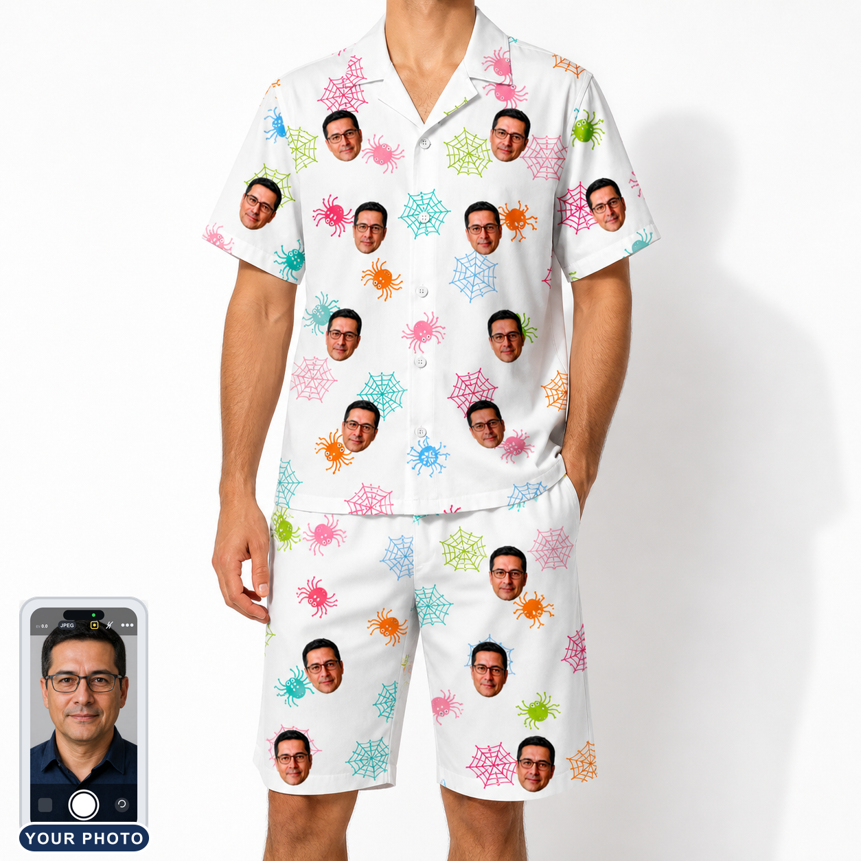 Men's Sticky Situation Custom Face Shirt & Shorts Set