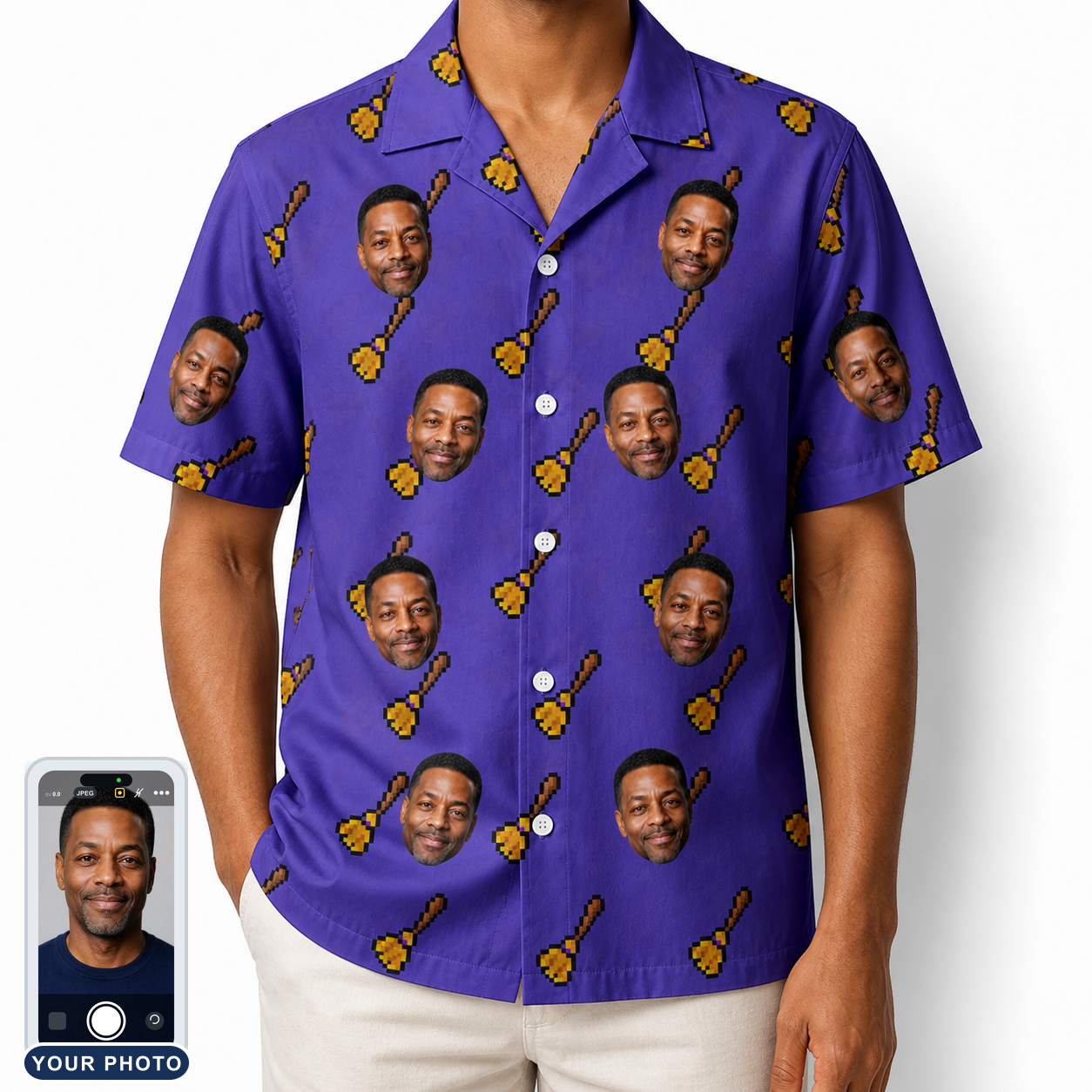 Men's Mopstick Magic Custom Face Hawaiian Shirt