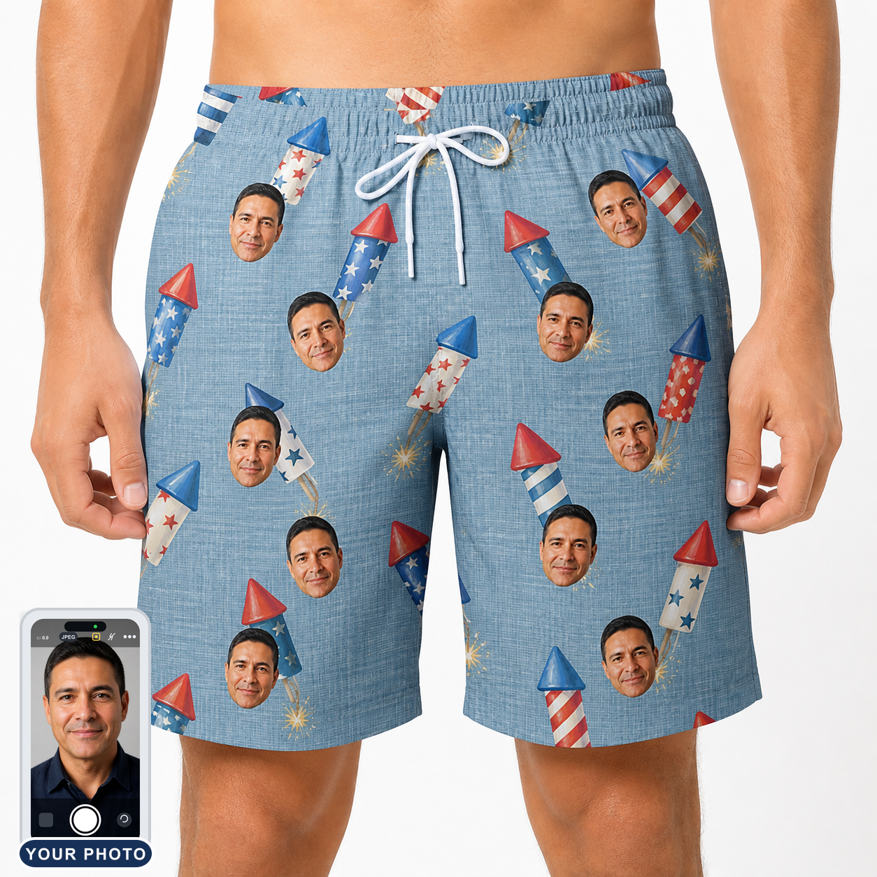 Men's Launch Lark Custom Face Beach Shorts