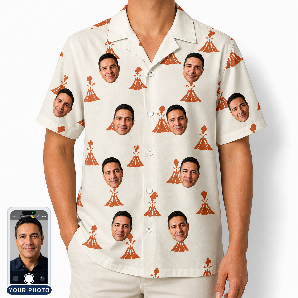Men's Magma Mambo Custom Face Hawaiian Shirt