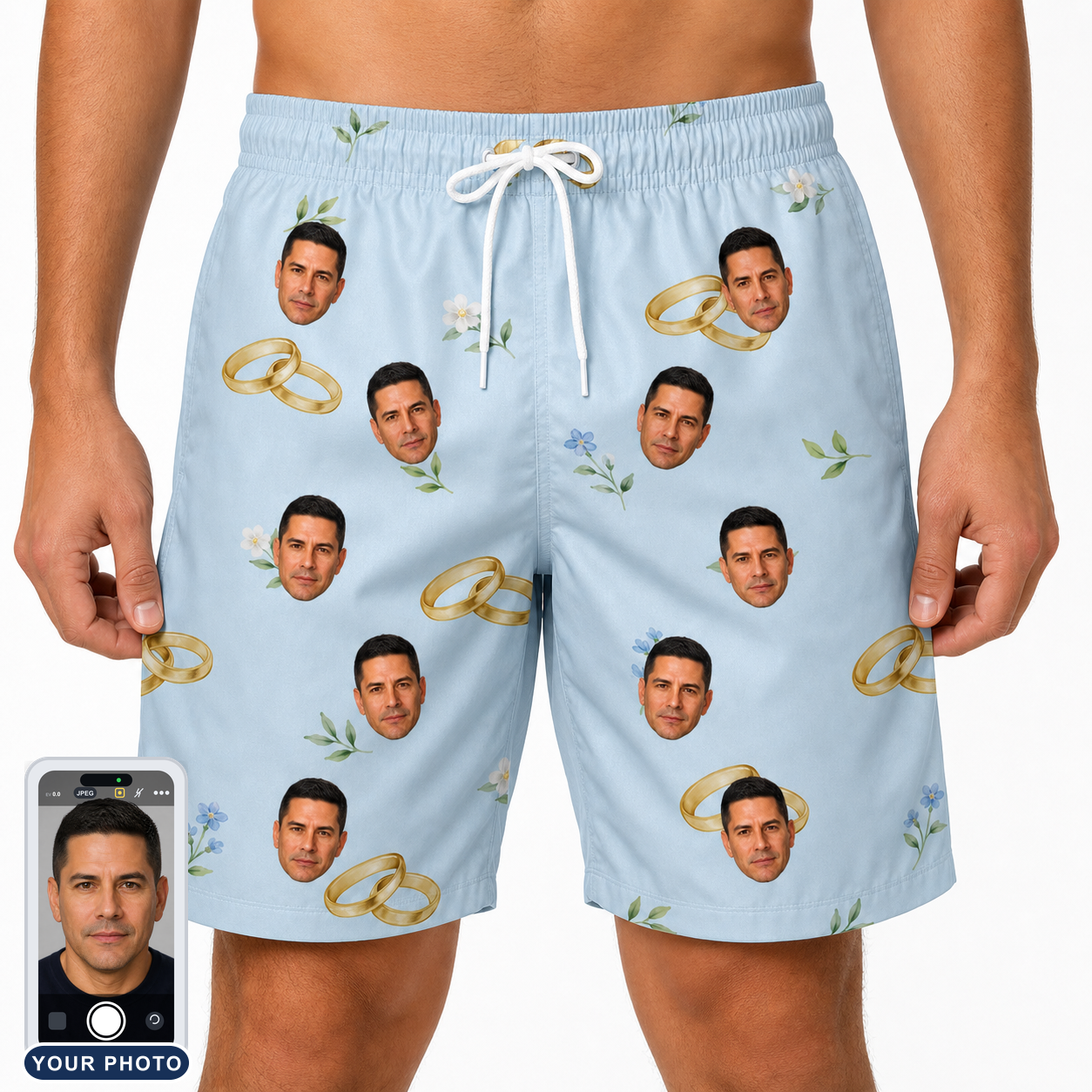 Men's Sandbar Signets Custom Face Beach Shorts