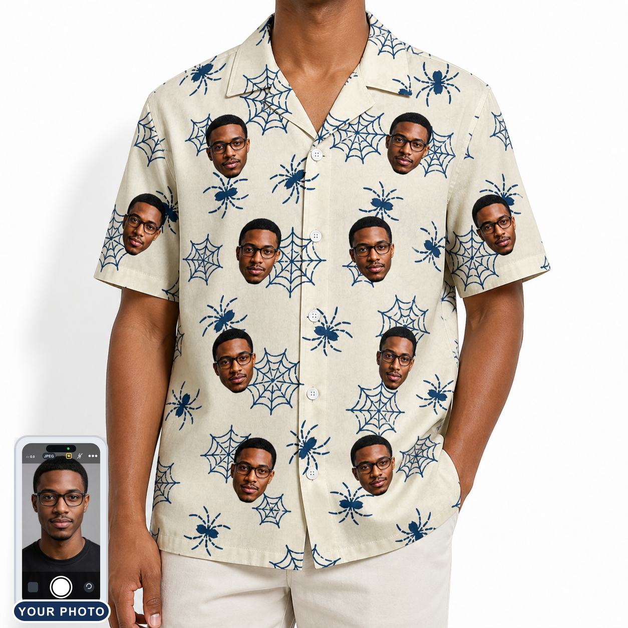 Men's Gloom Looms Custom Face Hawaiian Shirt