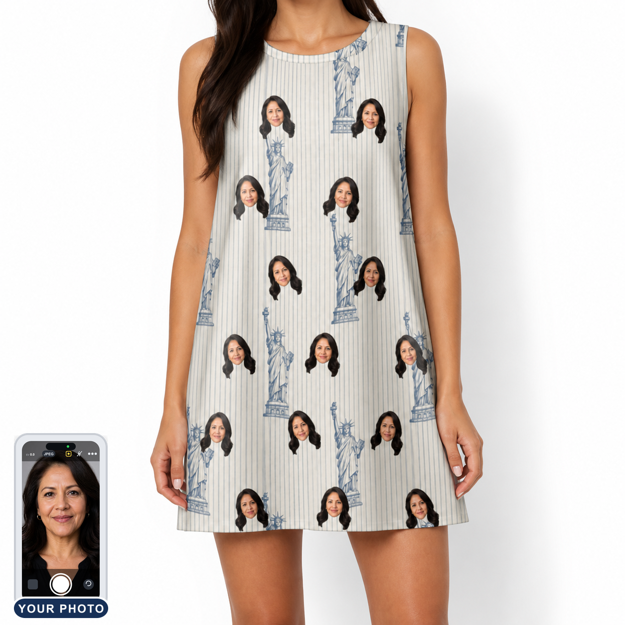Women's Harbor Halo Custom Face Tank Dress
