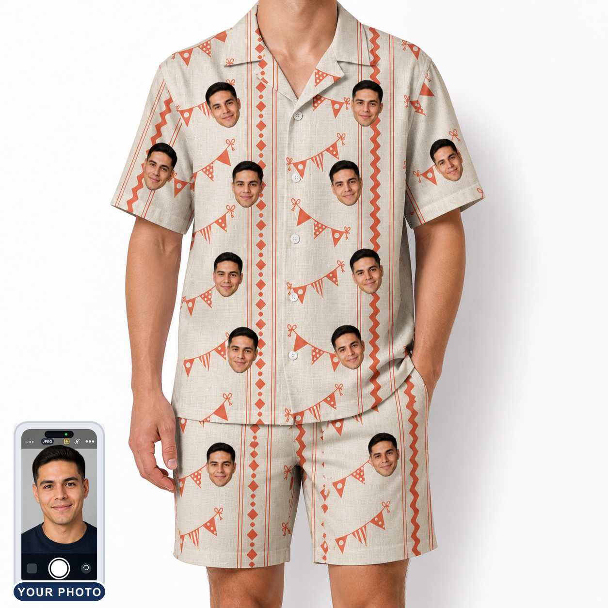 Men's Grand Gathering Custom Face Shirt & Shorts Set