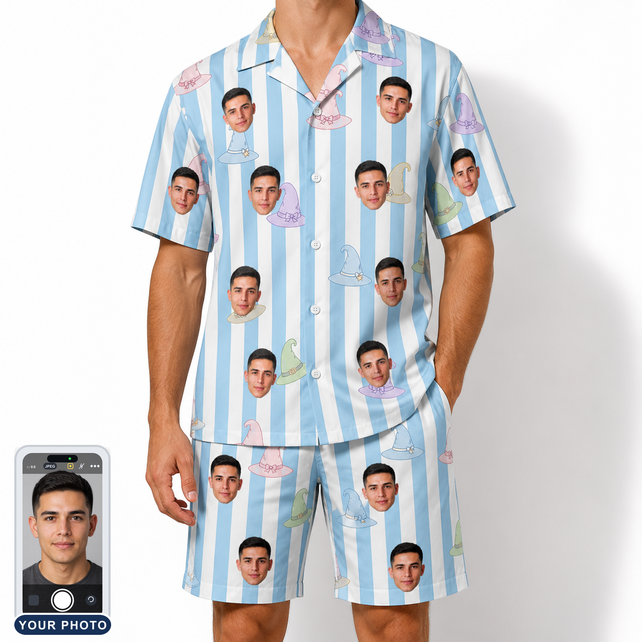 Men's Wicked Peaks Custom Face Shirt & Shorts Set