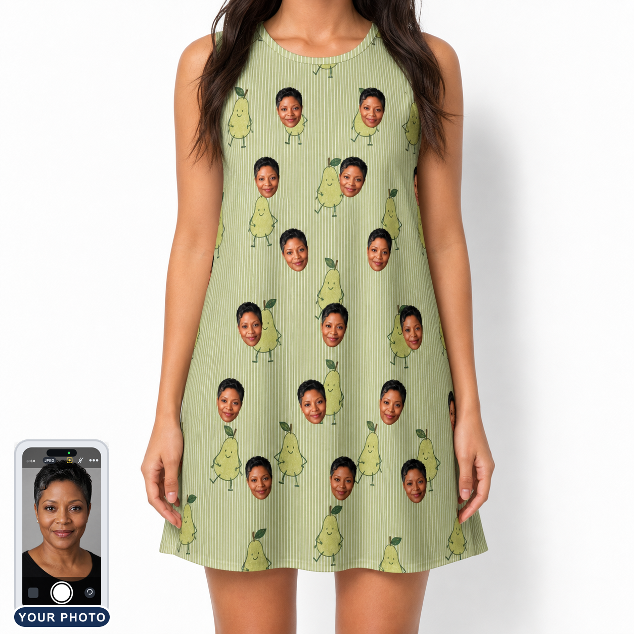 Women's Pyrus Pizzazz Custom Face Tank Dress