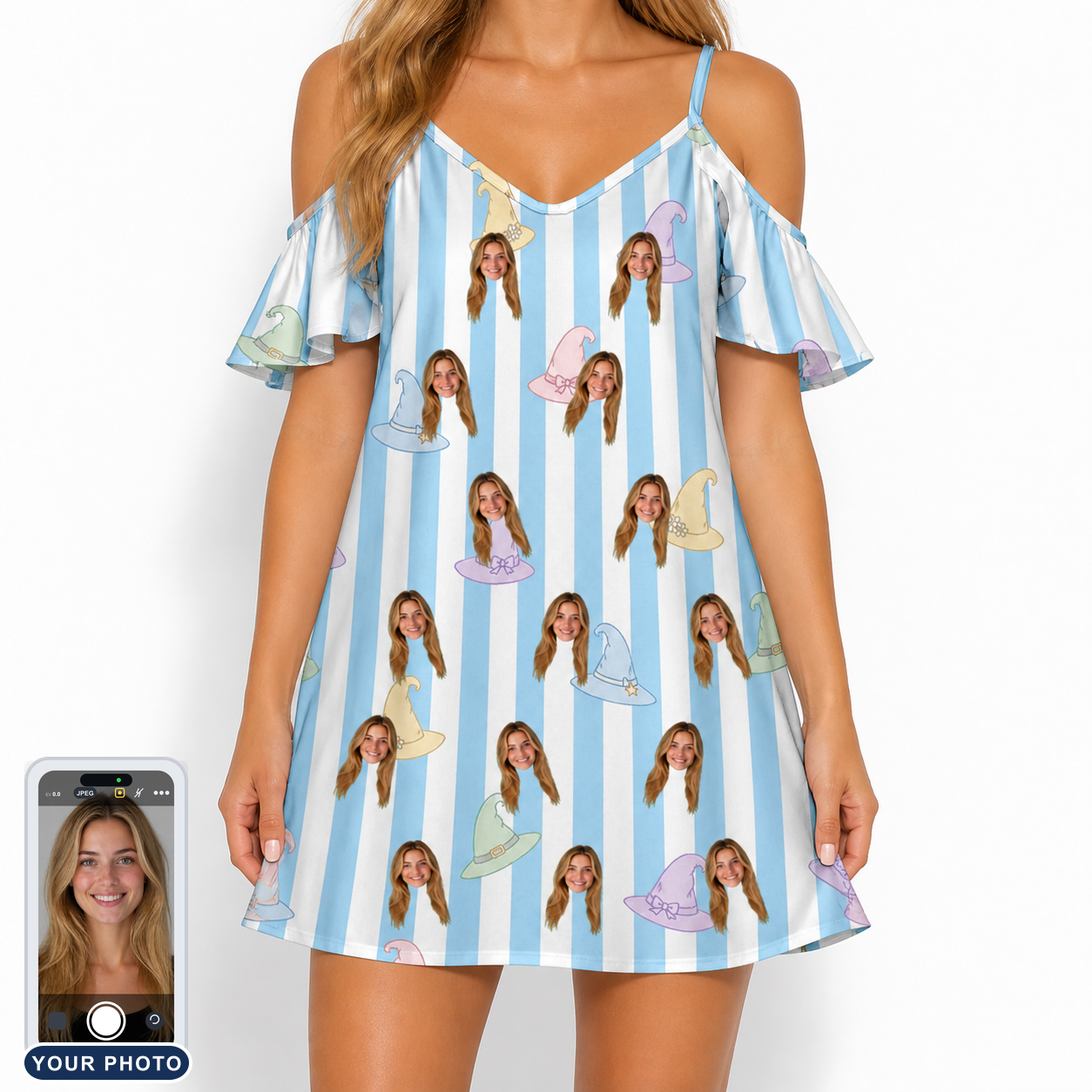 Women's Wicked Peaks Custom Face Off-Shoulder Dress