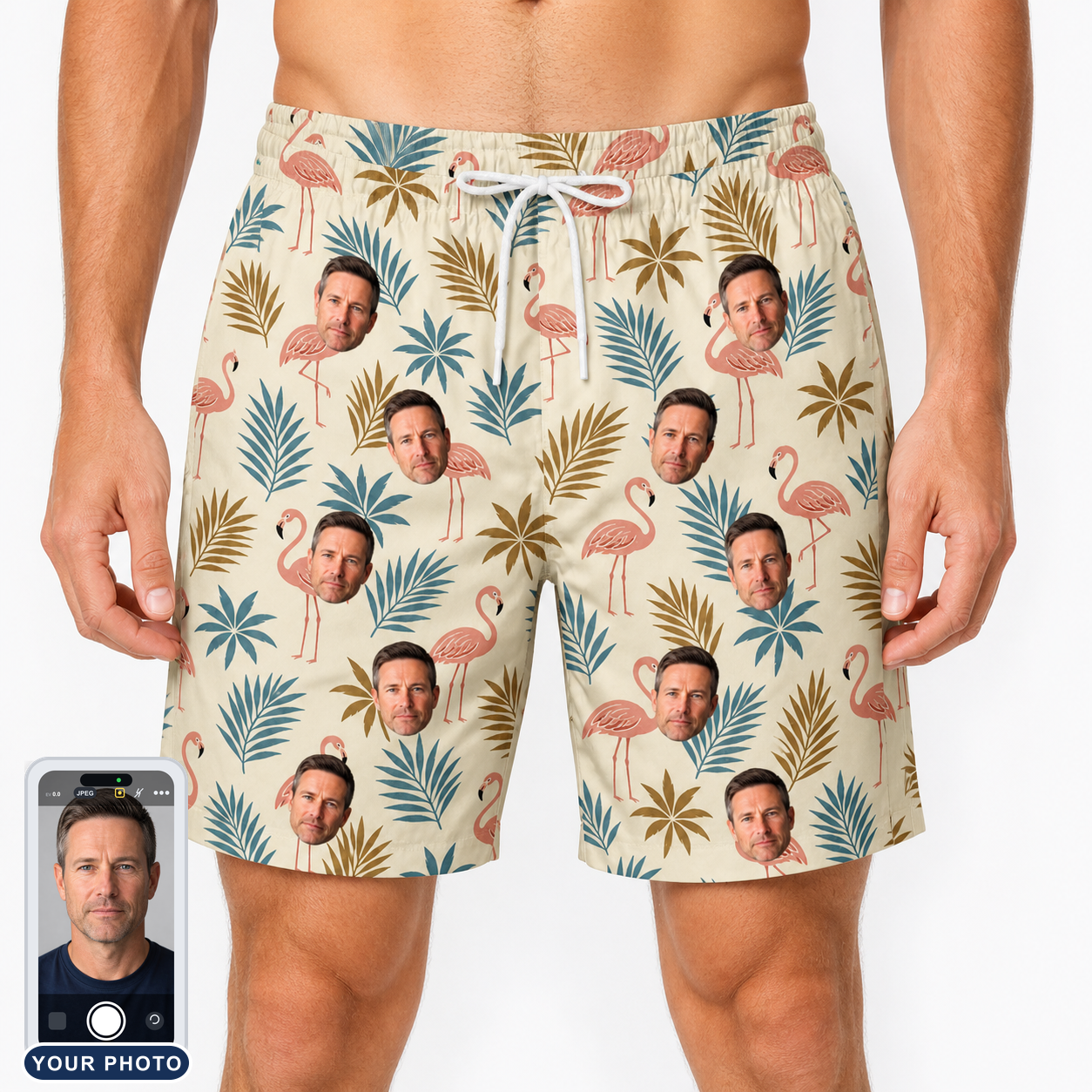 Men's Flamboyance Dance Custom Face Beach Shorts
