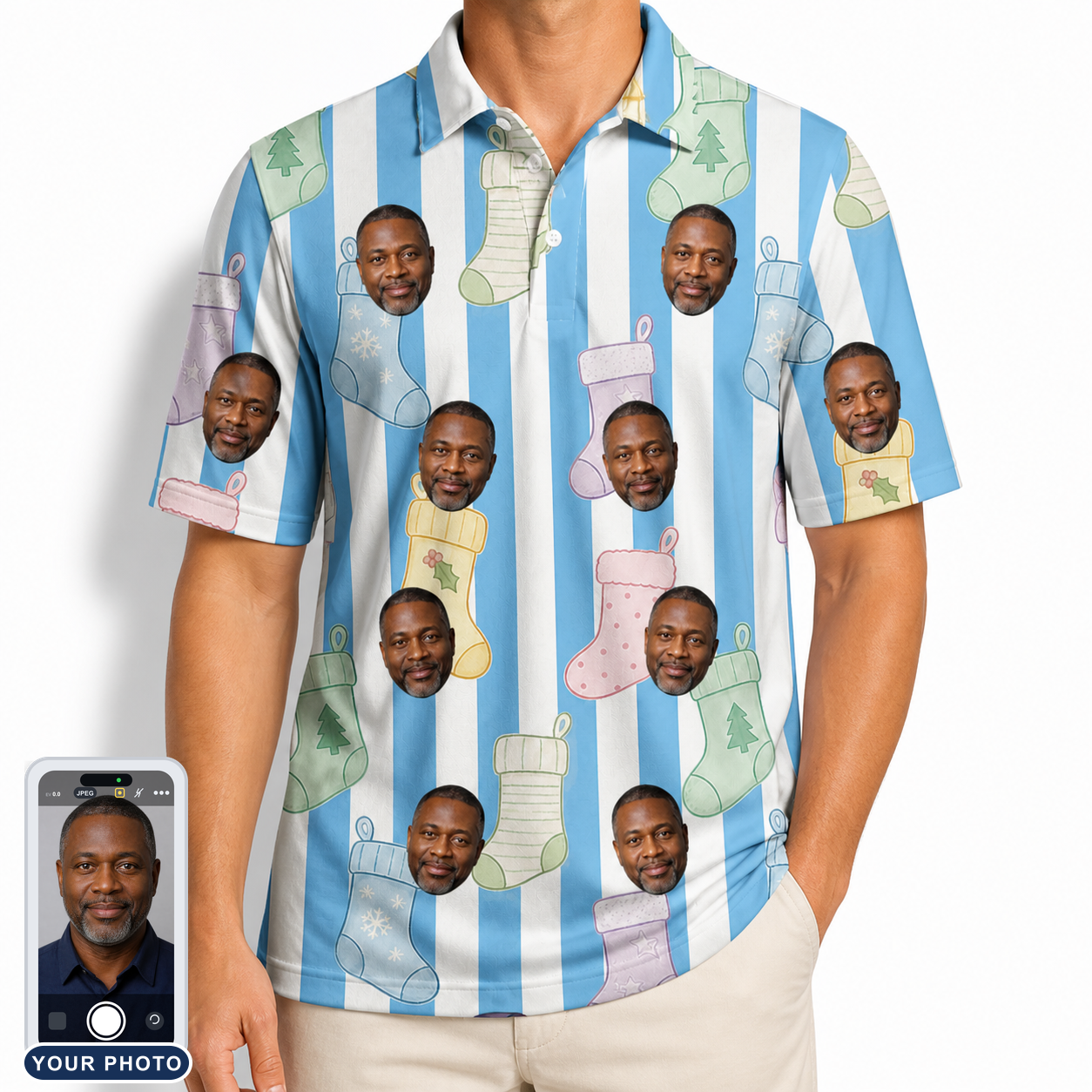 Men's Mantel Munchkins Custom Face Polo Shirt
