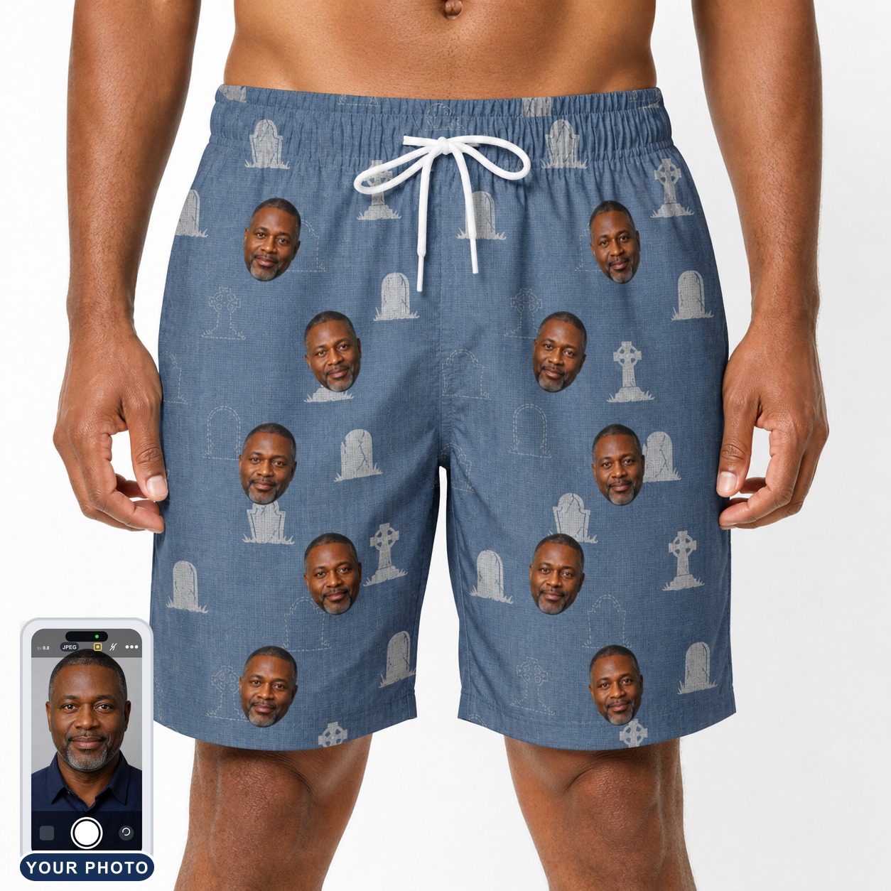 Men's Epitaph Escapades Custom Face Beach Shorts