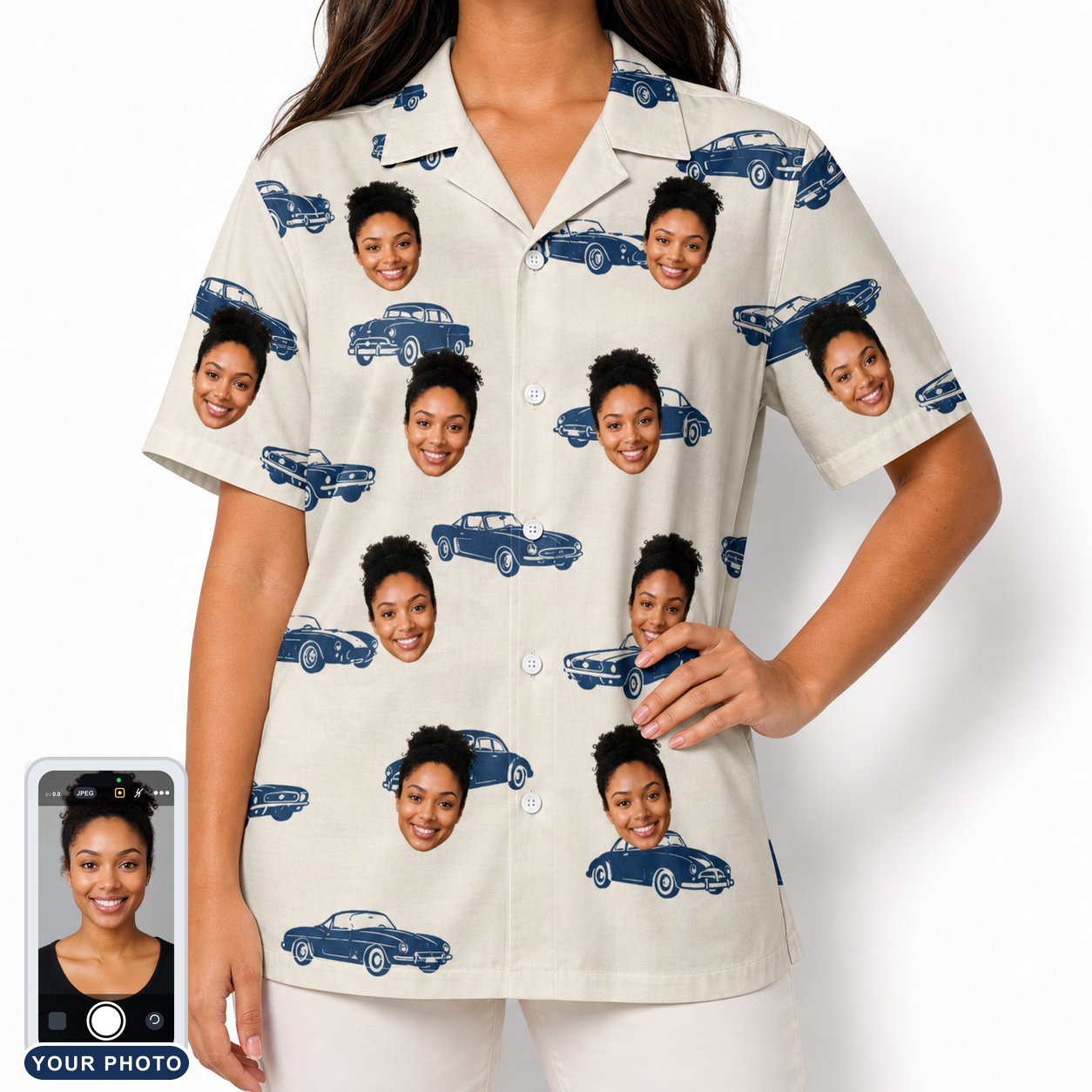 Women's Piston Pride Custom Face Hawaiian Shirt