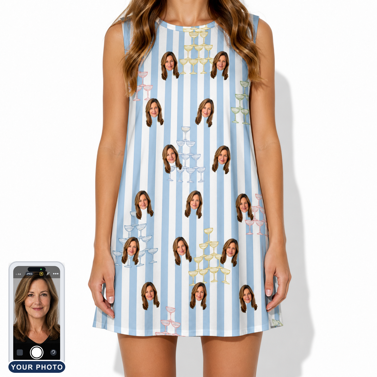 Women's Fizz Towers Custom Face Tank Dress