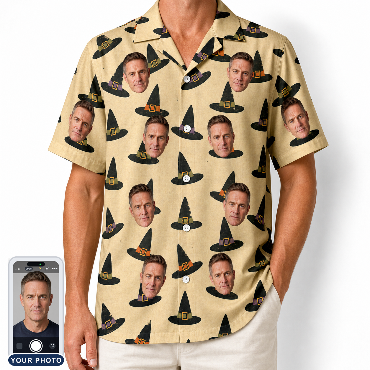 Men's Coven Couture Custom Face Hawaiian Shirt