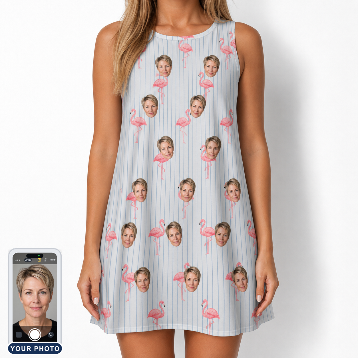 Women's Stilt Spritz Custom Face Tank Dress