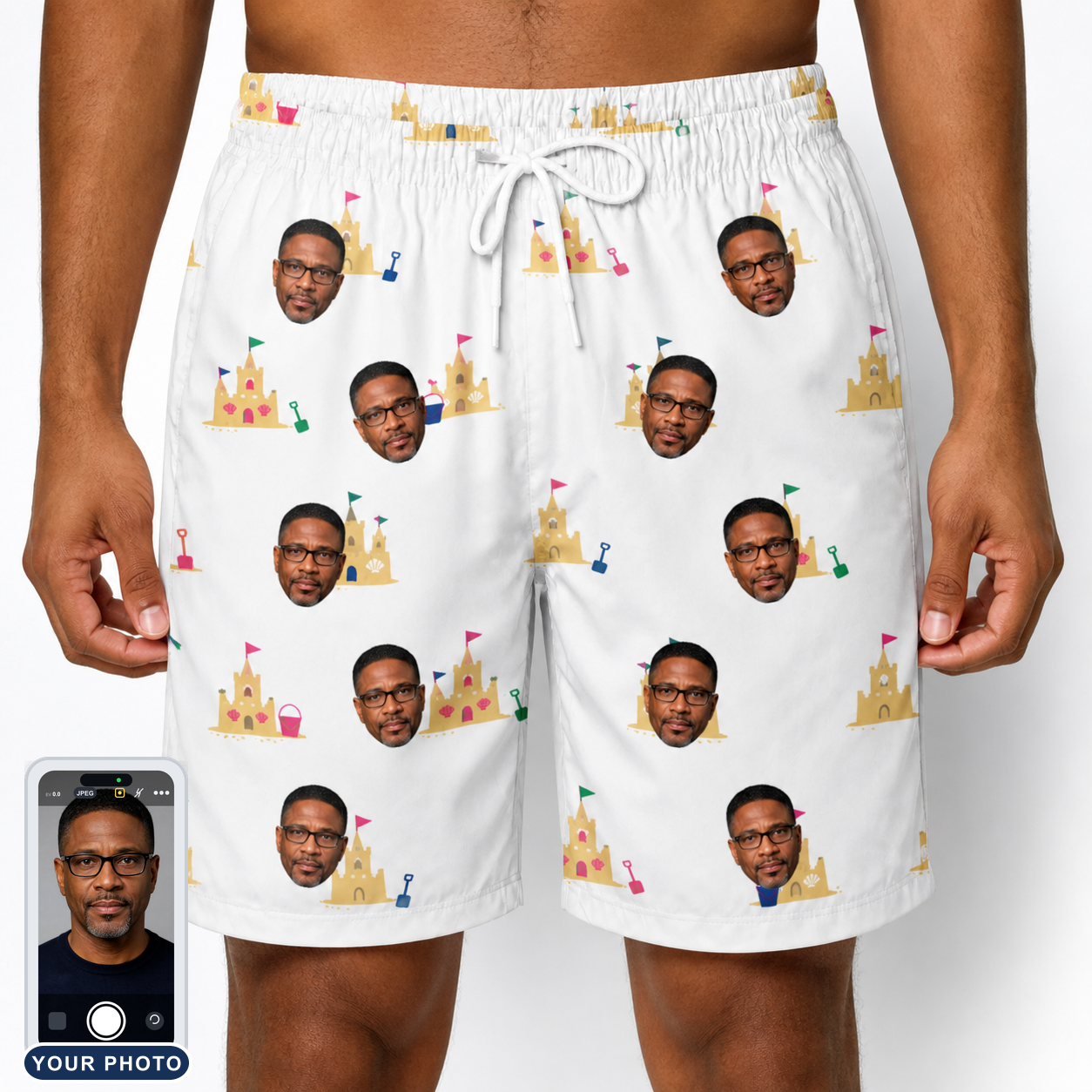 Men's Dune Dynasty Custom Face Beach Shorts