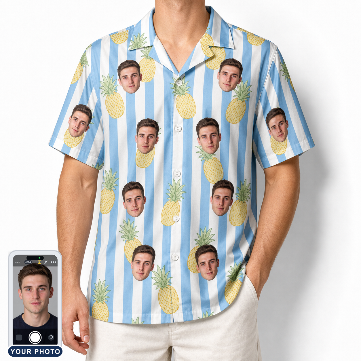 Men's Pina Palooza Custom Face Hawaiian Shirt