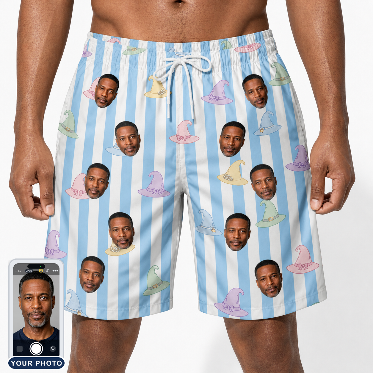 Men's Wicked Peaks Custom Face Beach Shorts