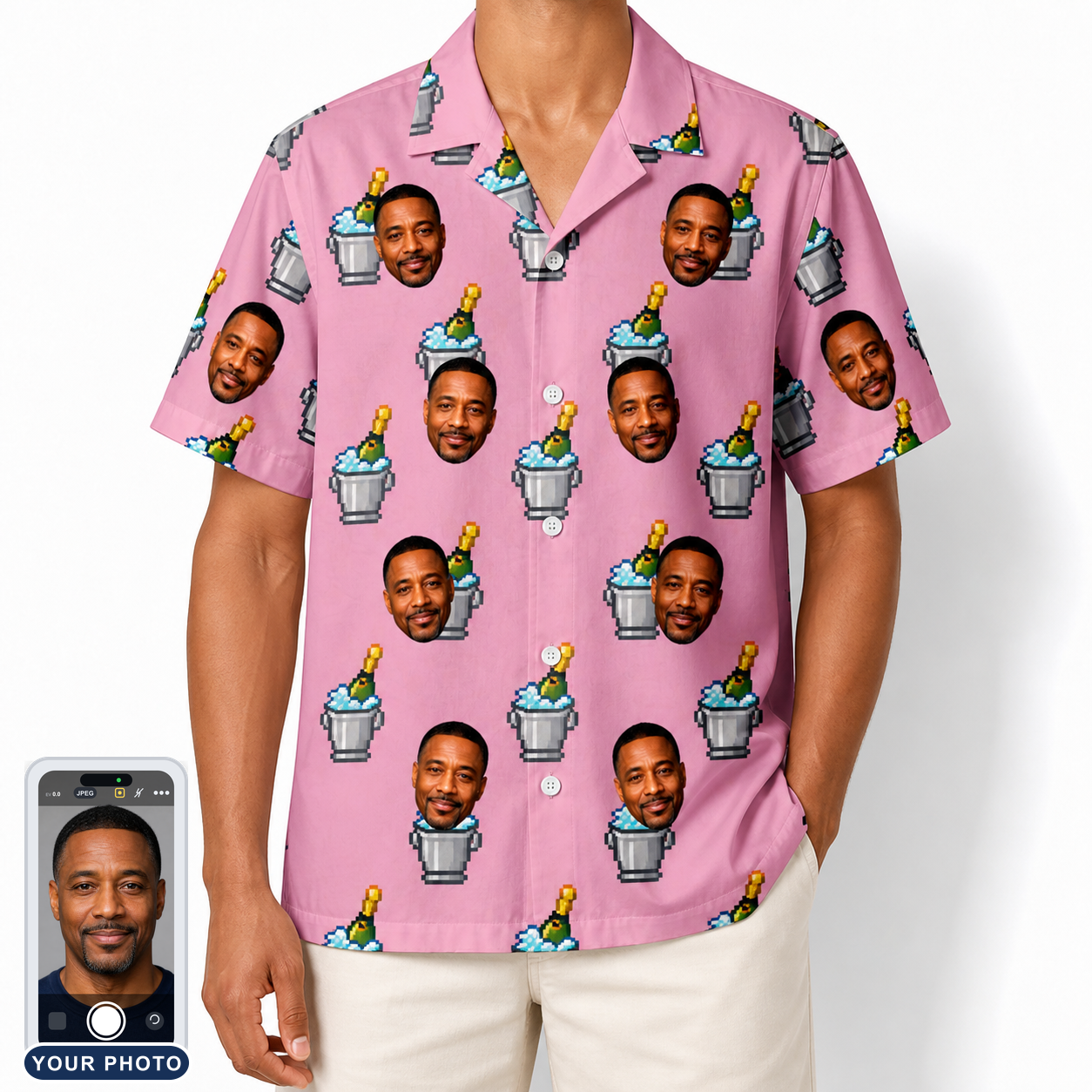 Men's Last Toast Custom Face Hawaiian Shirt