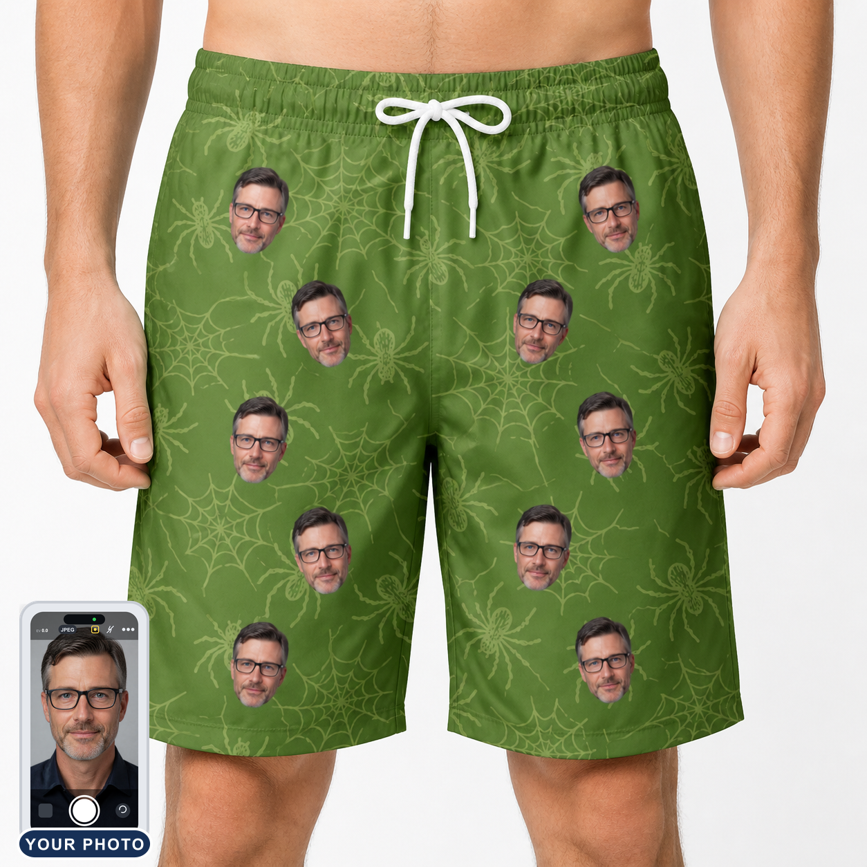 Men's Chitin Chicanery Custom Face Beach Shorts