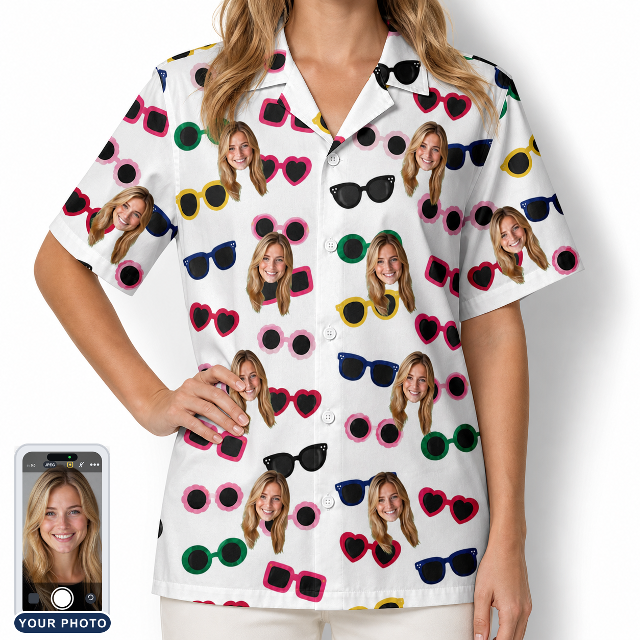 Women's Vow Visors Custom Face Hawaiian Shirt