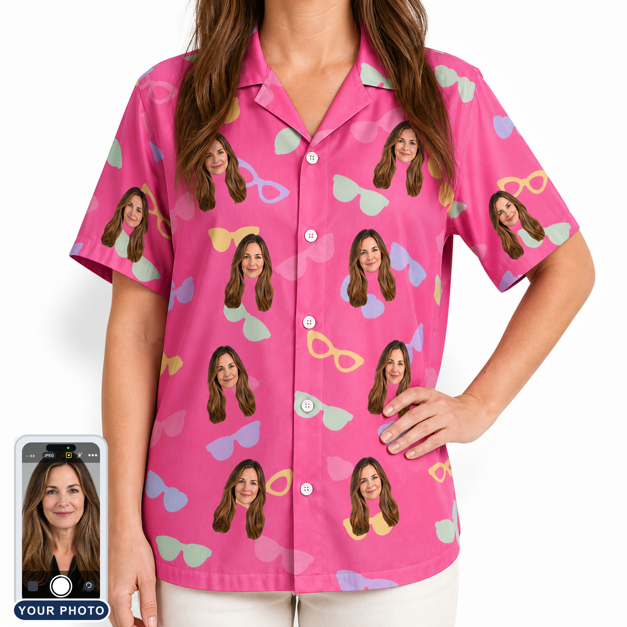 Women's Sunbound Siblings Custom Face Hawaiian Shirt