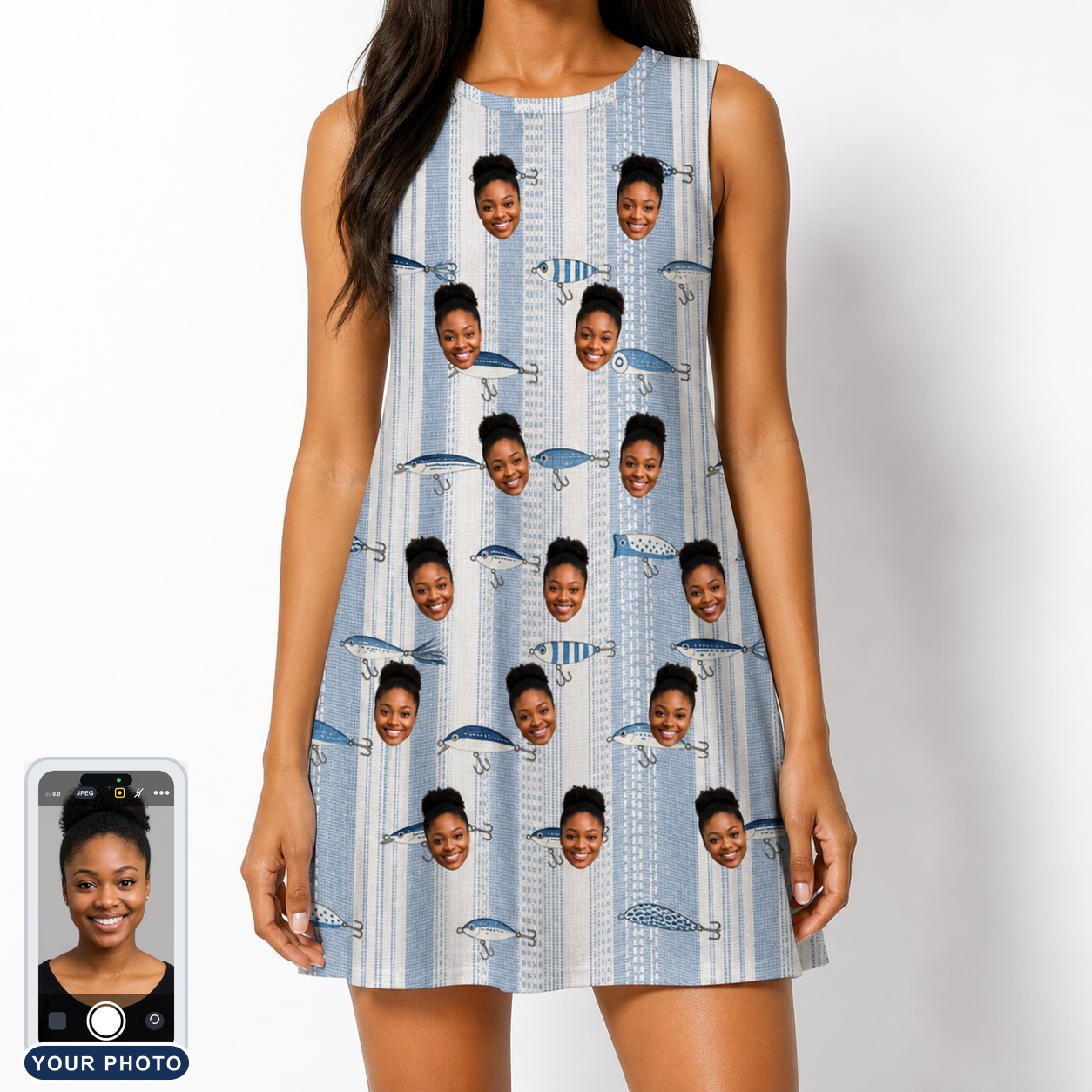 Women's Spoon Sizzle Custom Face Tank Dress