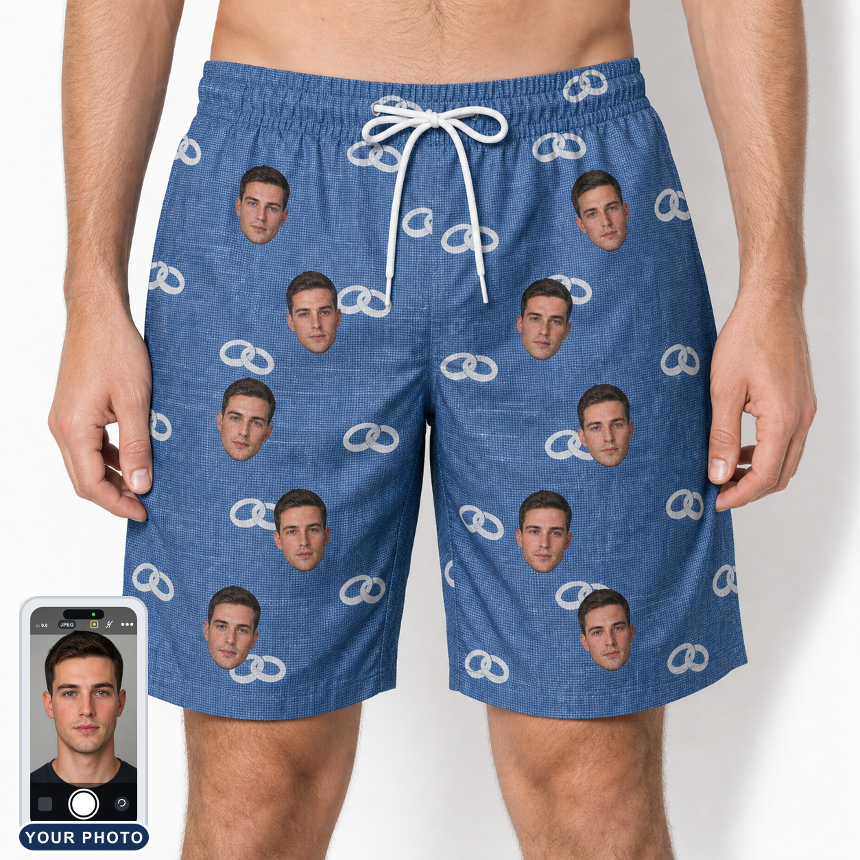 Men's Foreshore Forever Custom Face Beach Shorts