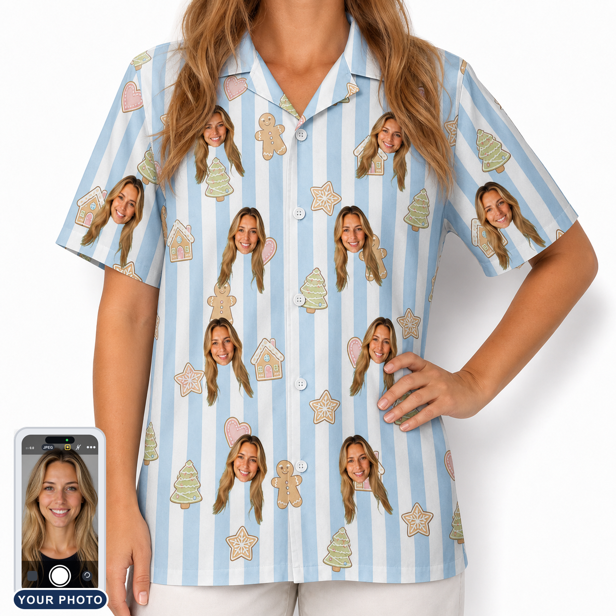 Women's Spice Sprites Custom Face Hawaiian Shirt