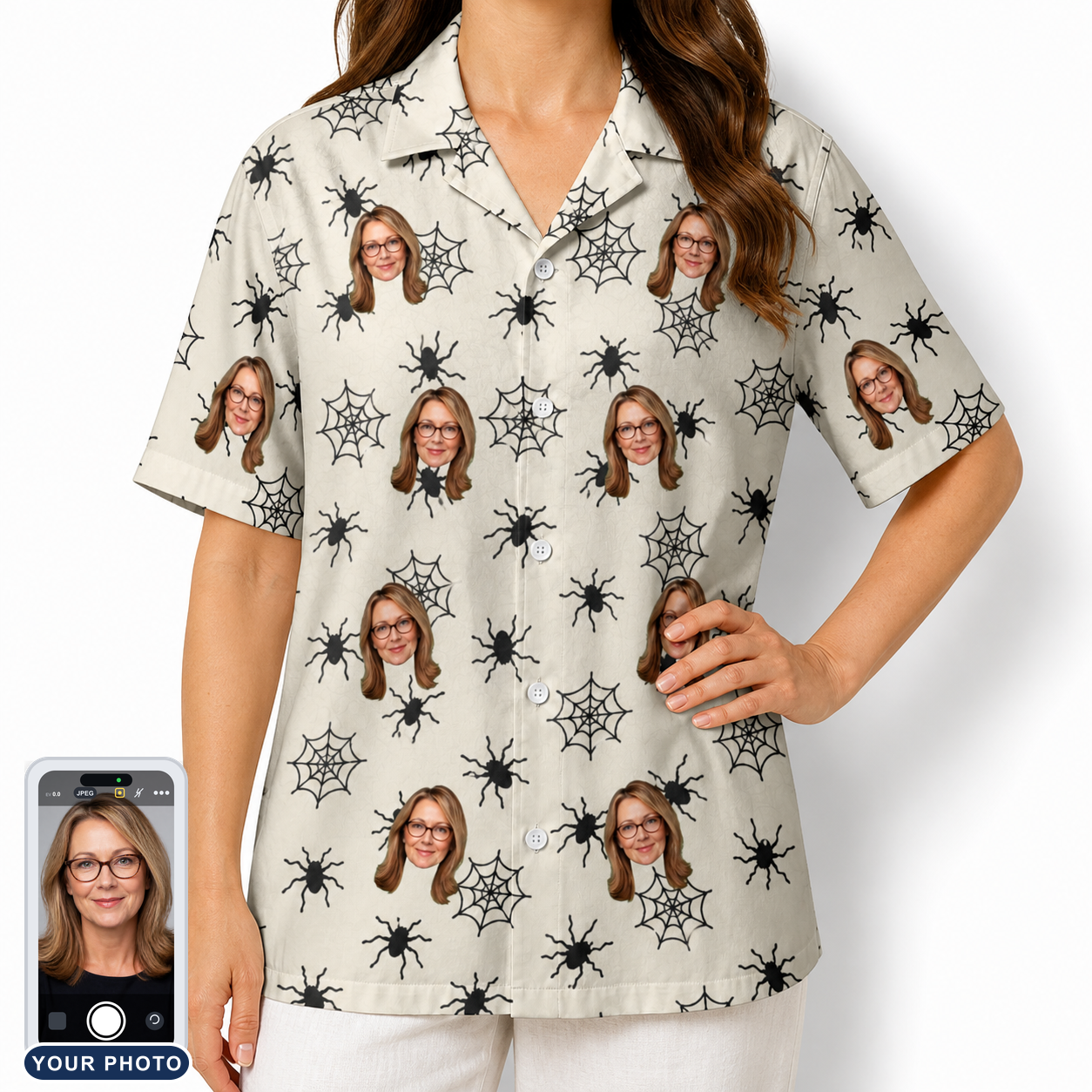 Women's Tangle Terror Custom Face Hawaiian Shirt