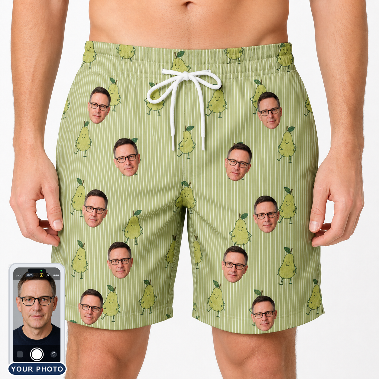 Men's Pyrus Pizzazz Custom Face Beach Shorts