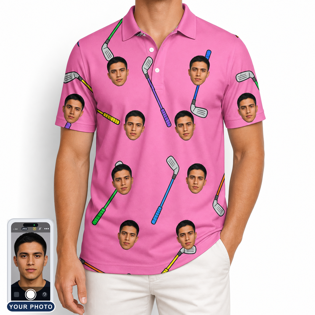 Men's Loft Legends Custom Face Polo Shirt