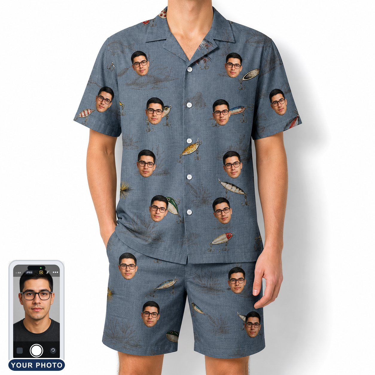 Men's Jig Jamboree Custom Face Shirt & Shorts Set